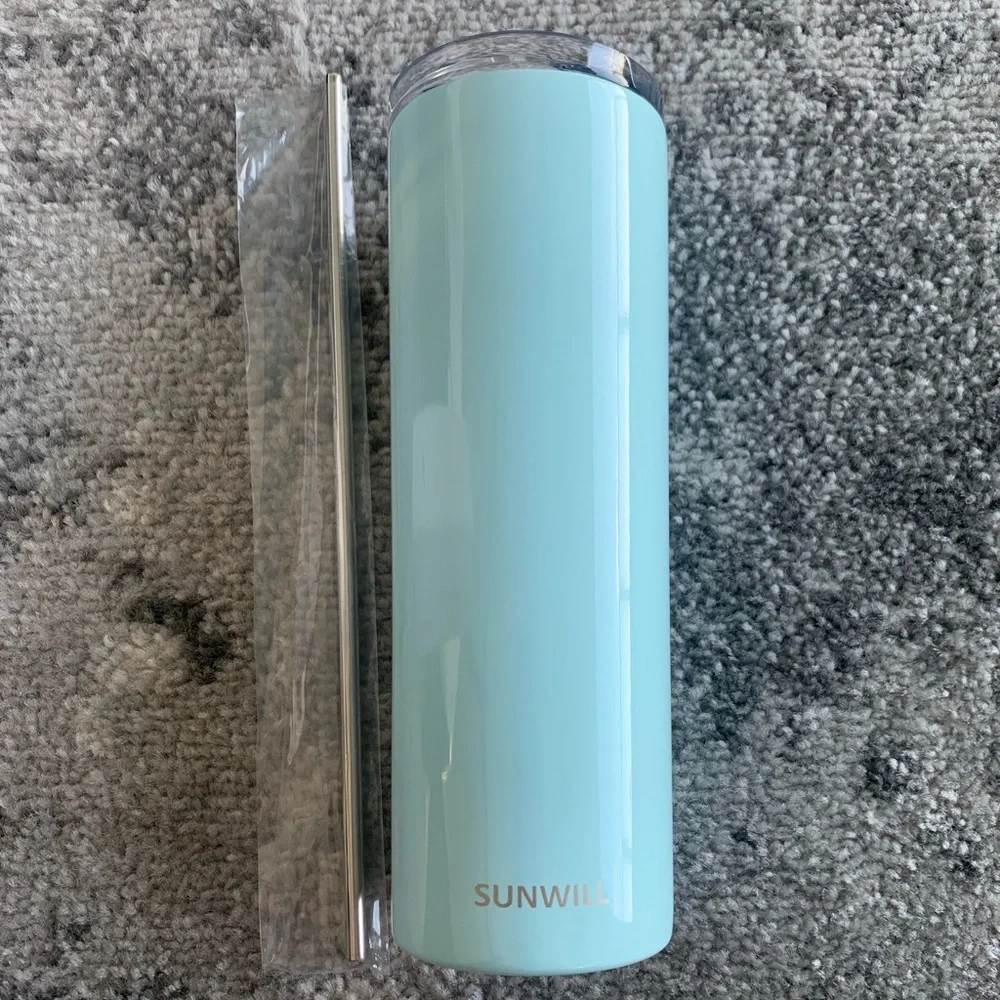 Insulated tumbler thermos for cold or hot drinks 20 oz blue Starbucks stanley - Picture 3 of 5